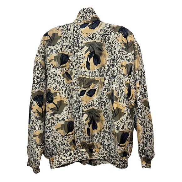 Shanghai Silk Vintage Floral Bomber Jacket 100% Silk Zip Front Lightweight Sz M - Picture 8 of 11